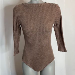 Brown body suit